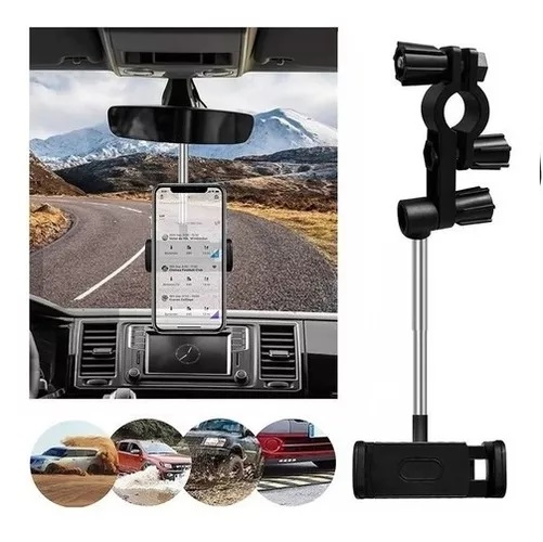 Miniatura 2 de SOPORTE CELULAR ESPEJO BRAZO METALICO